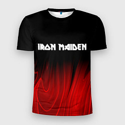 Мужская спорт-футболка Iron Maiden red plasma