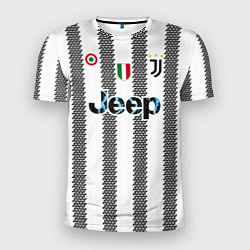 Футболка спортивная мужская Ювентус форма 2223 домашняя, цвет: 3D-принт