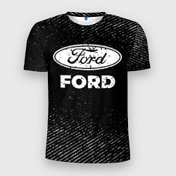 Мужская спорт-футболка Ford с потертостями на темном фоне