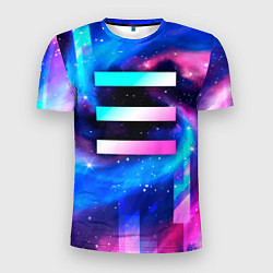 Мужская спорт-футболка OneRepublic неоновый космос