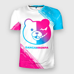Мужская спорт-футболка Danganronpa neon gradient style