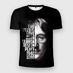 Футболка спортивная мужская Джон Леннон легенда, цвет: 3D-принт