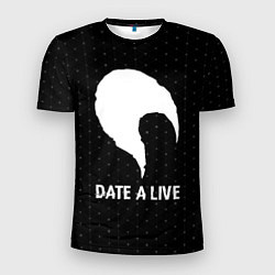 Футболка спортивная мужская Date A Live glitch на темном фоне, цвет: 3D-принт