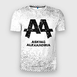 Футболка спортивная мужская Asking Alexandria с потертостями на светлом фоне, цвет: 3D-принт
