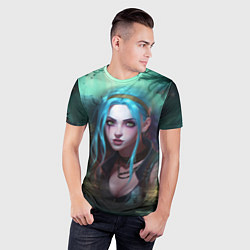 Футболка спортивная мужская Jinx fantasy art Arcane League of Legends, цвет: 3D-принт — фото 2