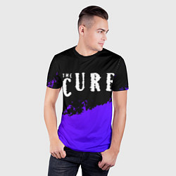 Футболка спортивная мужская The Cure purple grunge, цвет: 3D-принт — фото 2