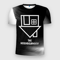 Футболка спортивная мужская The Neighbourhood glitch на темном фоне, цвет: 3D-принт