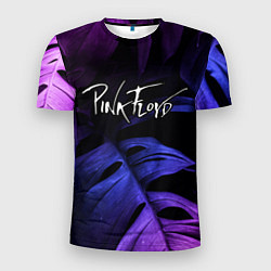 Футболка спортивная мужская Pink Floyd neon monstera, цвет: 3D-принт