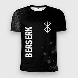 Футболка спортивная мужская Berserk glitch на темном фоне: надпись, символ, цвет: 3D-принт