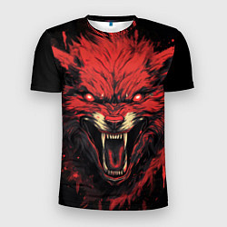 Футболка спортивная мужская Red wolf, цвет: 3D-принт