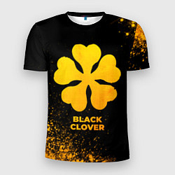 Мужская спорт-футболка Black Clover - gold gradient