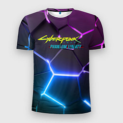 Футболка спортивная мужская Cyberpunk 2077 phantom liberty neon, цвет: 3D-принт