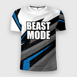 Футболка спортивная мужская Beast mode - blue sport, цвет: 3D-принт