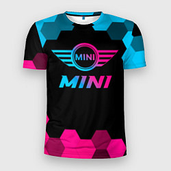 Футболка спортивная мужская Mini - neon gradient, цвет: 3D-принт