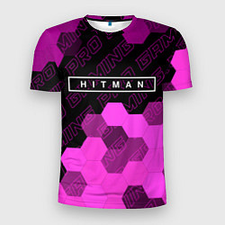Футболка спортивная мужская Hitman pro gaming: символ сверху, цвет: 3D-принт