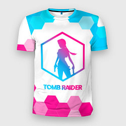 Футболка спортивная мужская Tomb Raider neon gradient style, цвет: 3D-принт