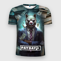 Футболка спортивная мужская Payday 3 bear, цвет: 3D-принт