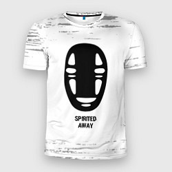 Мужская спорт-футболка Spirited Away glitch на светлом фоне