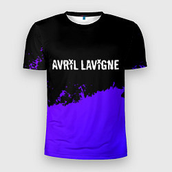 Мужская спорт-футболка Avril Lavigne purple grunge