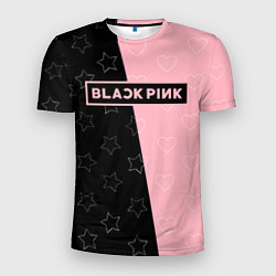Футболка спортивная мужская Blackpink - hearts and stars, цвет: 3D-принт
