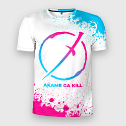 Мужская спорт-футболка Akame ga Kill neon gradient style