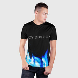 Футболка спортивная мужская Joy Division blue fire, цвет: 3D-принт — фото 2