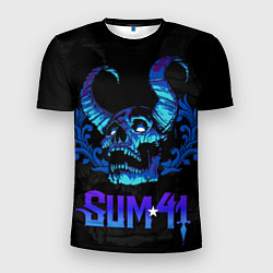 Футболка спортивная мужская Sum41 horns skull, цвет: 3D-принт