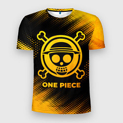 Мужская спорт-футболка One Piece - gold gradient