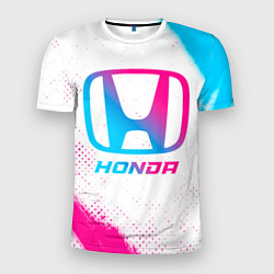 Мужская спорт-футболка Honda neon gradient style