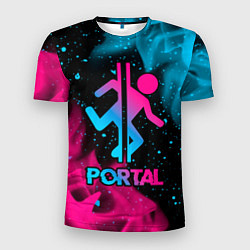 Мужская спорт-футболка Portal - neon gradient