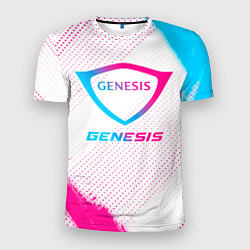 Футболка спортивная мужская Genesis neon gradient style, цвет: 3D-принт