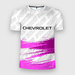 Футболка спортивная мужская Chevrolet pro racing: символ сверху, цвет: 3D-принт