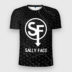 Футболка спортивная мужская Sally Face glitch на темном фоне, цвет: 3D-принт