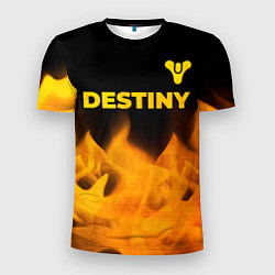 Мужская спорт-футболка Destiny - gold gradient: символ сверху