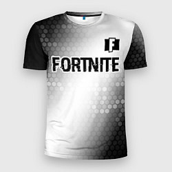 Мужская спорт-футболка Fortnite glitch на светлом фоне: символ сверху