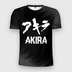Мужская спорт-футболка Akira glitch на темном фоне