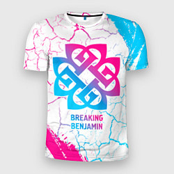 Футболка спортивная мужская Breaking Benjamin neon gradient style, цвет: 3D-принт