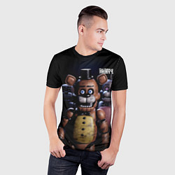 Футболка спортивная мужская Five Nights at Freddys персонажи, цвет: 3D-принт — фото 2