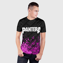 Футболка спортивная мужская Pantera rock legends: символ сверху, цвет: 3D-принт — фото 2