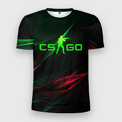 Футболка спортивная мужская CSGO green logo, цвет: 3D-принт