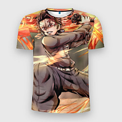 Мужская спорт-футболка Клинок рассекающий демонов Тандзиро Камадо