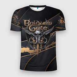 Футболка спортивная мужская Baldurs Gate 3 logo dark logo, цвет: 3D-принт