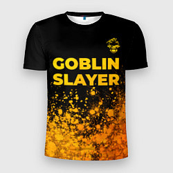 Футболка спортивная мужская Goblin Slayer - gold gradient: символ сверху, цвет: 3D-принт