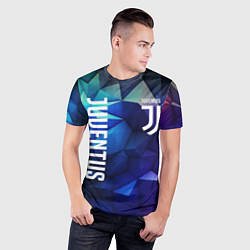 Футболка спортивная мужская Juventus logo blue, цвет: 3D-принт — фото 2