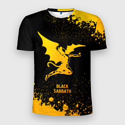 Мужская спорт-футболка Black Sabbath - gold gradient