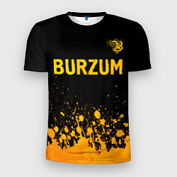 Футболка спортивная мужская Burzum - gold gradient: символ сверху, цвет: 3D-принт