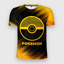 Футболка спортивная мужская Pokemon - gold gradient, цвет: 3D-принт