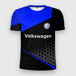 Футболка спортивная мужская Фольцваген - blue uniform, цвет: 3D-принт