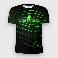 Футболка спортивная мужская CS GO dark green, цвет: 3D-принт