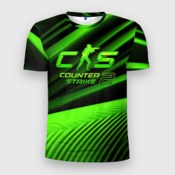 Футболка спортивная мужская CS2 Counter strike green logo, цвет: 3D-принт